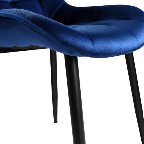 Krzesło NORMAN granatowe velvet
