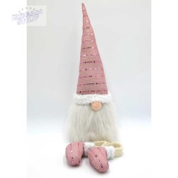 SKRZAT DEKORACYJNY SHINY SANTA 23+14CM RÓŻOWY