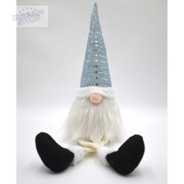 SKRZAT DEKORACYJNY SHINY SANTA 23+14CM SZARY