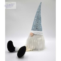 SKRZAT DEKORACYJNY SHINY SANTA 23+14CM SZARY