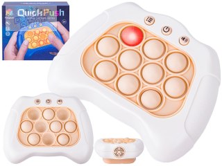 Zabawka Gra Elektroniczna Antystresowa Pop IT Sensoryczna, Wypychanka, Pad, Kontroler BIAŁY