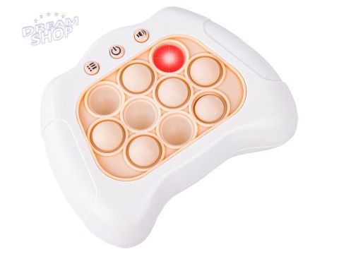Zabawka Gra Elektroniczna Antystresowa Pop IT Sensoryczna, Wypychanka, Pad, Kontroler BIAŁY Zabawka Gra Elektroniczna Antystresowa Pop IT Sensoryczna, Wypychanka, Pad, Kontroler BIAŁY