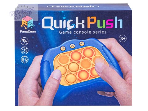 Zabawka Gra Elektroniczna Antystresowa Pop IT Sensoryczna, Wypychanka, Pad, Kontroler BŁĘKITNY