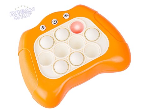 Zabawka Gra Elektroniczna Antystresowa Pop IT Sensoryczna, Wypychanka, Pad, Kontroler POMARAŃCZOWY