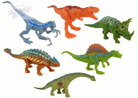Zestaw Figurki Dinozaury 6 sztuk Kolorowe Zestaw Figurki Dinozaury 6 sztuk Kolorowe