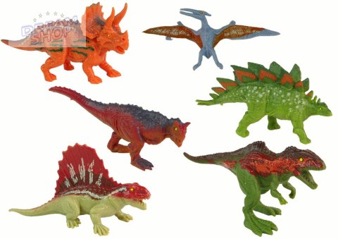 Zestaw Figurki Dinozaury 6 sztuk Kolorowe Zestaw Figurki Dinozaury 6 sztuk Kolorowe