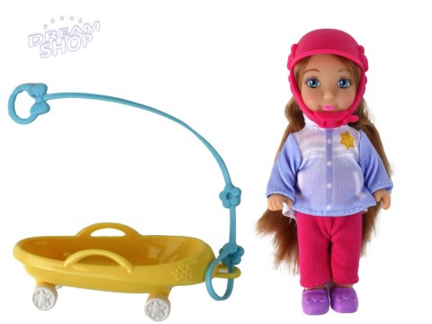 Lalki Anlily Mama Z Córką Na Sankach Zestaw Sanki Lalki Anlily Mama Z Córką Na Sankach Zestaw Sanki