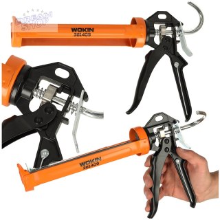 Pistolet wyciskacz do silikonu akrylu kleju kartuszy mas obrotowy korpus 360 255mm