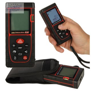 Dalmierz odległości laserowy cyfrowy wodoodporny IP54 3mm/60m pokrowiec zasilanie bateryjne