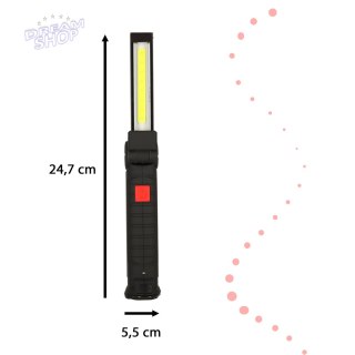 Latarka warsztatowa USB COB magnes akumulator