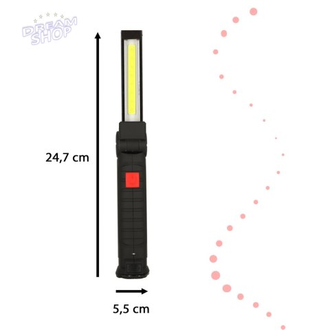 Latarka warsztatowa USB COB magnes akumulator Latarka warsztatowa USB COB magnes akumulator