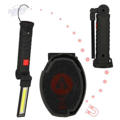 Latarka warsztatowa USB COB magnes akumulator Latarka warsztatowa USB COB magnes akumulator