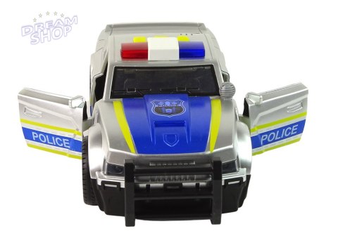 Auto Policja 1:14 Światła Dźwięki Srebrne Auto Policja 1:14 Światła Dźwięki Srebrne
