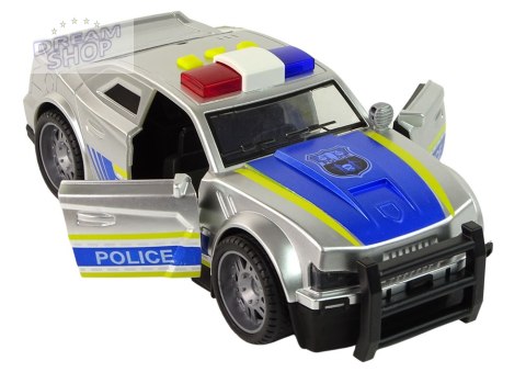 Auto Policja 1:14 Światła Dźwięki Srebrne Auto Policja 1:14 Światła Dźwięki Srebrne