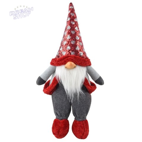Skrzat gnom mikołaj świąteczny siedzący 92cm