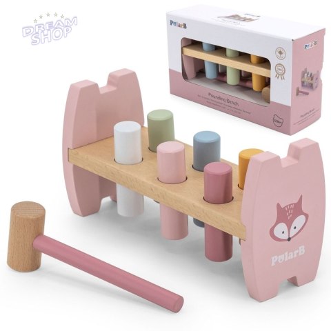 Viga PolarB Drewniana Przebijanka Wbijanka z Młoteczkiem Lisek Montessori Viga PolarB Drewniana Przebijanka Wbijanka z Młoteczkiem Lisek Montessori
