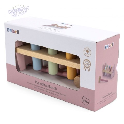 Viga PolarB Drewniana Przebijanka Wbijanka z Młoteczkiem Lisek Montessori Viga PolarB Drewniana Przebijanka Wbijanka z Młoteczkiem Lisek Montessori