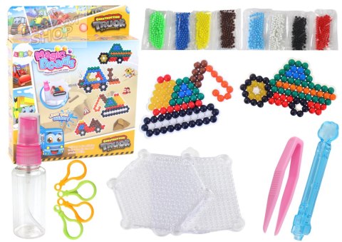 Zestaw Koralików Wodnych DIY Magiczne Koraliki 8 Kolorów Pojazdy Budowlane Zestaw Koralików Wodnych DIY Magiczne Koraliki 8 Kolorów Pojazdy Budowlane