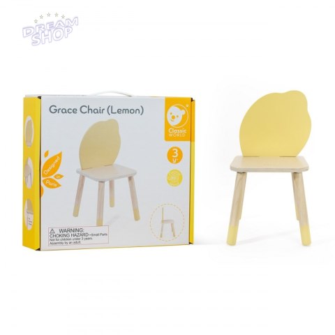 CLASSIC WORLD Pastelowe Krzesełko Grace dla Dzieci 3+ (Lemon) CLASSIC WORLD Pastelowe Krzesełko Grace dla Dzieci 3+ (Lemon)