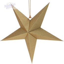 GWIAZDA DEKORACYJNA WISZĄCA PAPIEROWA 45CM ZŁOTA