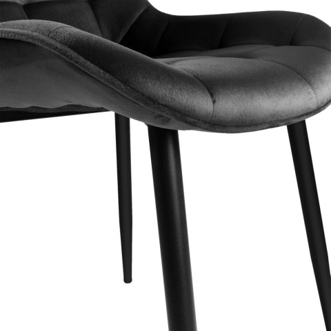 Krzesło NORMAN grafitowe velvet