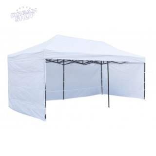 Pawilon handlowy ekspresowy - 3x6 m - 3 ściany - biały