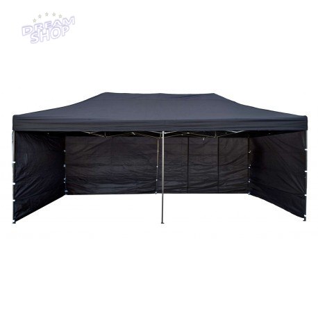 Pawilon handlowy ekspresowy - 3x6 m - 3 ściany - czarny Pawilon handlowy ekspresowy - 3x6 m - 3 ściany - czarny