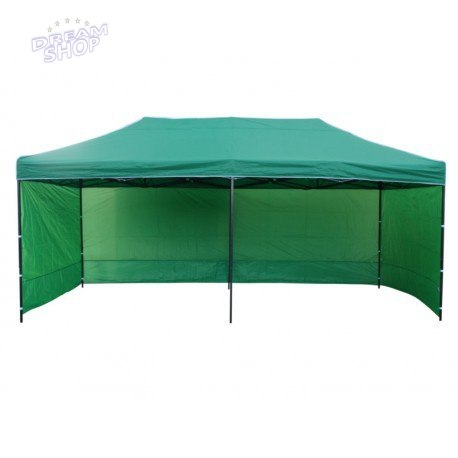 Pawilon handlowy ekspresowy - 3x6 m - 3 ściany - zielony Pawilon handlowy ekspresowy - 3x6 m - 3 ściany - zielony