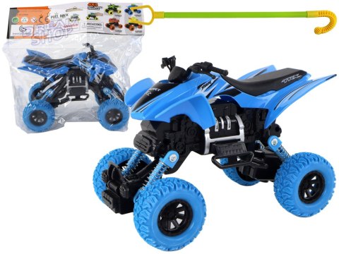 Pojazd Terenowy Pchacz Quad XC Gumowe Koła Niebieski Pojazd Terenowy Pchacz Quad XC Gumowe Koła Niebieski