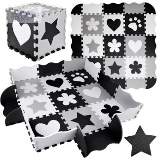 Puzzle piankowe - Kontrastowa mata dla niemowląt KSZTAŁTY ZA4782
