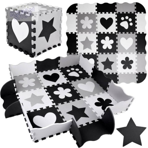 Puzzle piankowe - Kontrastowa mata dla niemowląt KSZTAŁTY ZA4782 Puzzle piankowe - Kontrastowa mata dla niemowląt KSZTAŁTY ZA4782