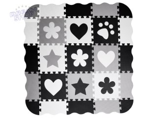 Puzzle piankowe - Kontrastowa mata dla niemowląt KSZTAŁTY ZA4782