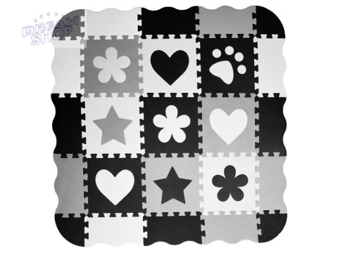 Puzzle piankowe - Kontrastowa mata dla niemowląt KSZTAŁTY ZA4782 Puzzle piankowe - Kontrastowa mata dla niemowląt KSZTAŁTY ZA4782