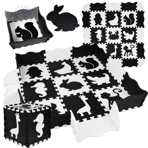 Puzzle piankowe - kontrastowa mata dla niemowląt ZWIERZĘTA ZA4783
