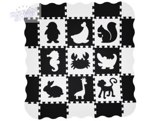 Puzzle piankowe - kontrastowa mata dla niemowląt ZWIERZĘTA ZA4783