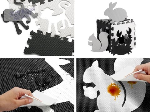 Puzzle piankowe - kontrastowa mata dla niemowląt ZWIERZĘTA ZA4783