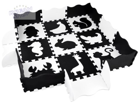 Puzzle piankowe - kontrastowa mata dla niemowląt ZWIERZĘTA ZA4783