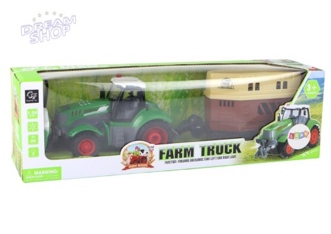 Traktor RC Ciągnik Zdalnie Sterowany Maszyna Rolnicza Przyczepa Pilot 1:24 Traktor RC Ciągnik Zdalnie Sterowany Maszyna Rolnicza Przyczepa Pilot 1:24