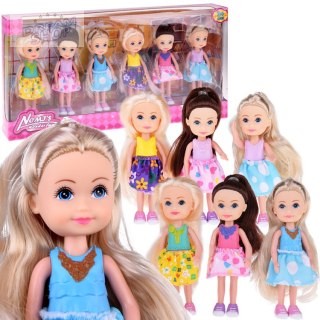 Urocze mini laleczki do zabawy Lalka 12 cm 6szt ZA4755