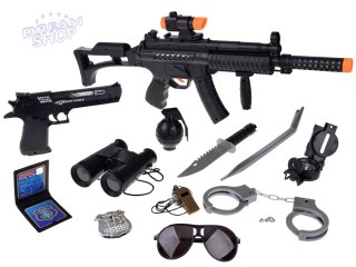 Zestaw dla Policji zabawa w Policjanta pistolet kajdanki ZA4826