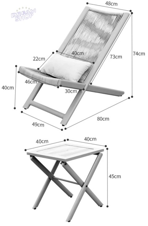 Zestaw mebli ogrodowych CHILL SAND Zestaw mebli ogrodowych CHILL SAND