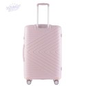 DQ181-05, walizka podróżna Wings L, White Pink POLIPROPYLEN