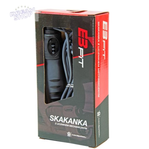 SKAKANKA ABS PROFILOWANA Z LICZNIKIEM SZARA EB FIT