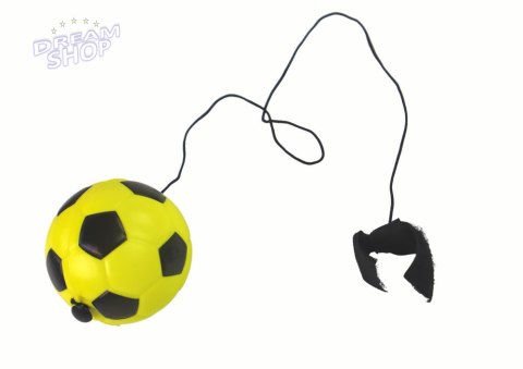 Piłka Nożna PU Na Gumce Jojo Do Odbijania 6 cm Żółta Piłka Nożna PU Na Gumce Jojo Do Odbijania 6 cm Żółta