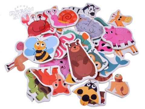 Kolorowe Puzzle układanka 24 Zwierzątka lew krowa motyl lis ZA4749 Kolorowe Puzzle układanka 24 Zwierzątka lew krowa motyl lis ZA4749