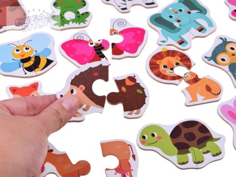 Kolorowe Puzzle układanka 24 Zwierzątka lew krowa motyl lis ZA4749 Kolorowe Puzzle układanka 24 Zwierzątka lew krowa motyl lis ZA4749