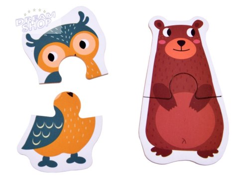 Kolorowe Puzzle układanka 24 Zwierzątka lew krowa motyl lis ZA4749 Kolorowe Puzzle układanka 24 Zwierzątka lew krowa motyl lis ZA4749