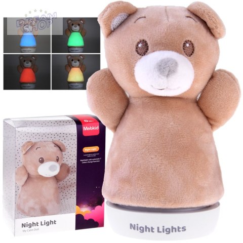 Beżowy MIŚ Lampka nocna dla dziecka niedźwiadek Przyjemny w dotyku ZA4772 Beżowy MIŚ Lampka nocna dla dziecka niedźwiadek Przyjemny w dotyku ZA4772