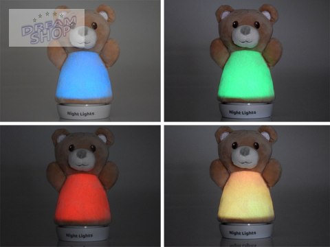 Beżowy MIŚ Lampka nocna dla dziecka niedźwiadek Przyjemny w dotyku ZA4772 Beżowy MIŚ Lampka nocna dla dziecka niedźwiadek Przyjemny w dotyku ZA4772