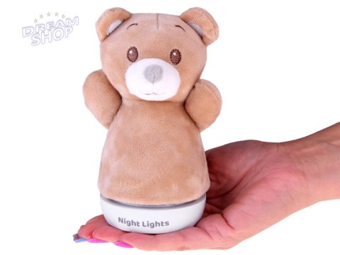 Beżowy MIŚ Lampka nocna dla dziecka niedźwiadek Przyjemny w dotyku ZA4772 Beżowy MIŚ Lampka nocna dla dziecka niedźwiadek Przyjemny w dotyku ZA4772